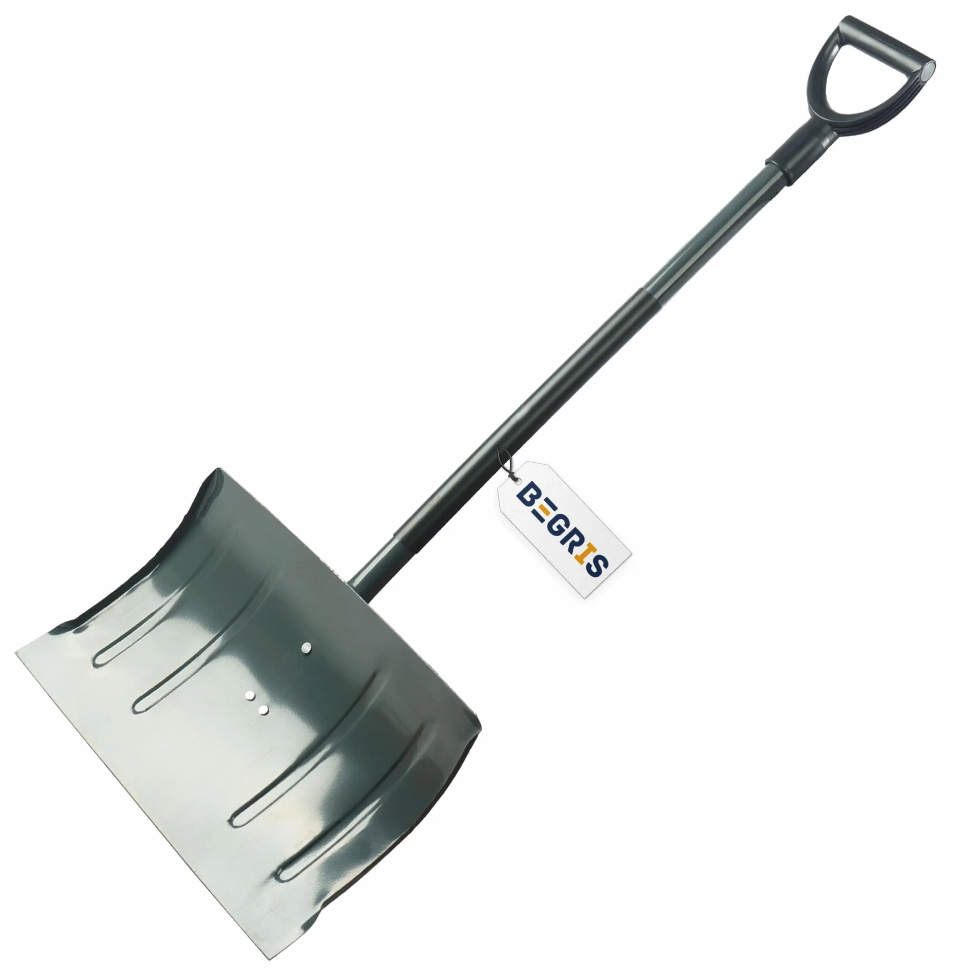 Łopata do Śniegu stal ocynkowana 118x50x32cm, Zgarniacz do Odśnieżania metalowy Trzonek solidna Szufla zimowa