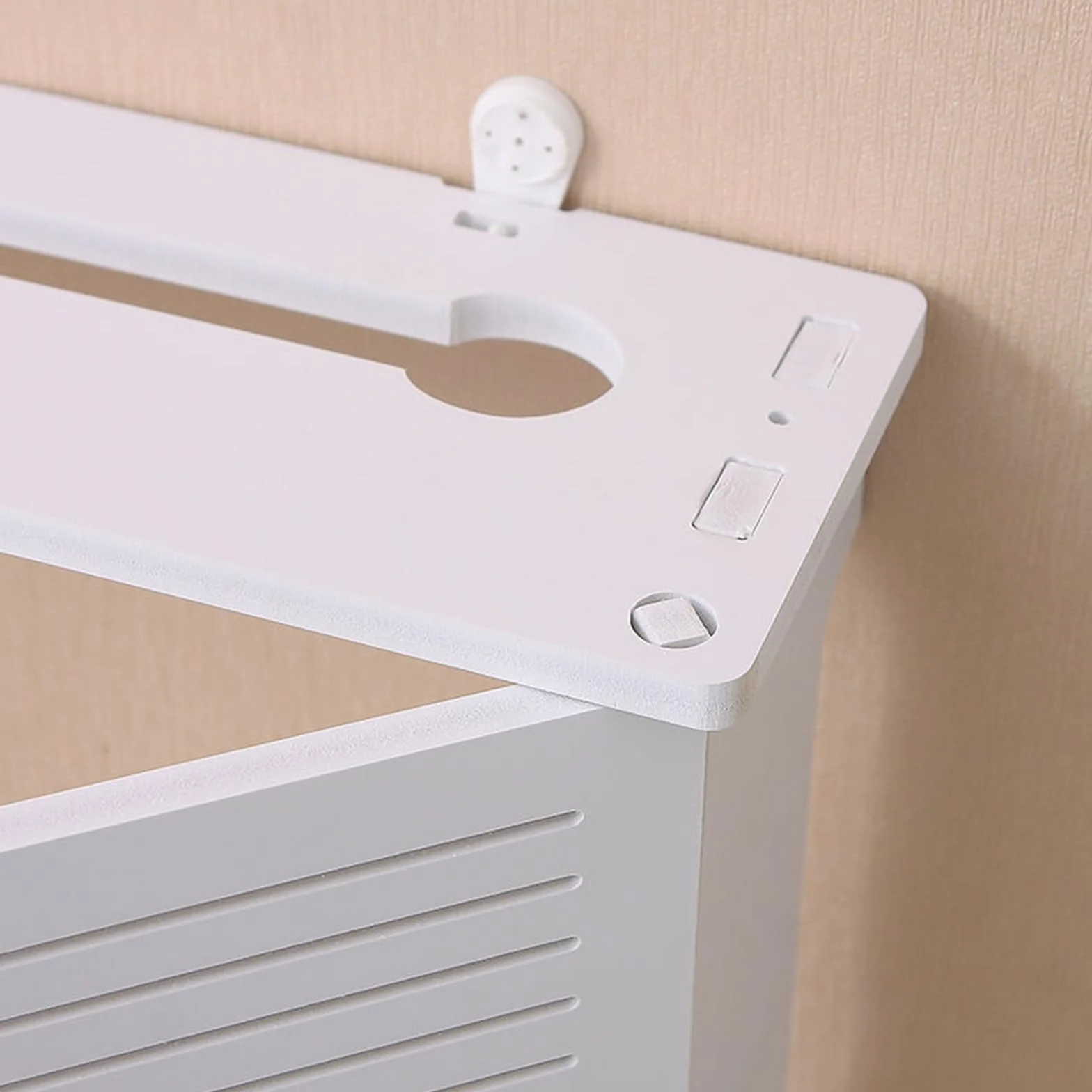 Schowek ścienny na router WiFi, regał na router ścienny, pudełko do przechowywania kabli i routerów telewizyjnych, pudełko do przechowywania na ścianie, do domu (B)