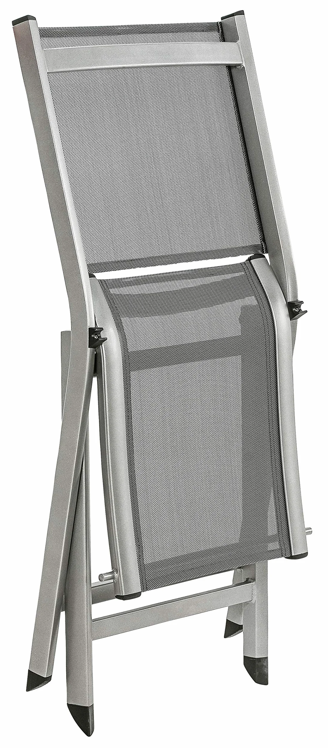 Dehner Krzesło składane Chicago, ok. 88 x 57,5 x 48,5 cm, aluminium/tworzywo sztuczne, szare