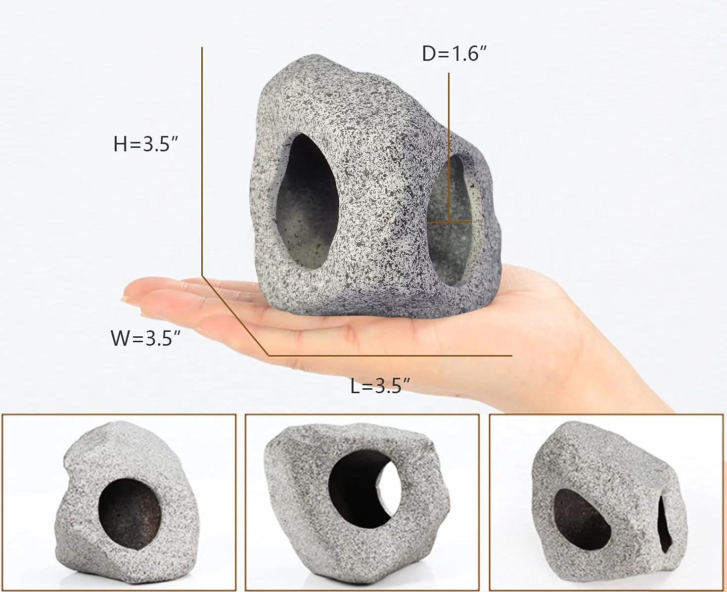 SpringSmart Ceramiczna kryjówka do akwarium, dekoracyjna skała do rozmnażania i zabawy