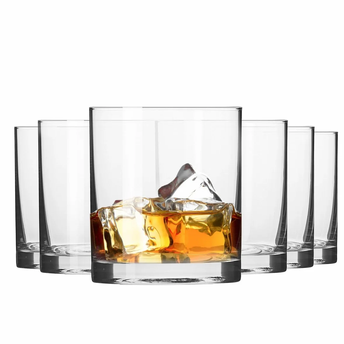 KROSNO | Szklanki do whisky, drinków i wody | Zestaw 6 x 250 ml | Kolekcja Balance | Bezołowiowe szkło | Prosty, klasyczny design | Na imprezy i przyjęcia | Do zmywarki