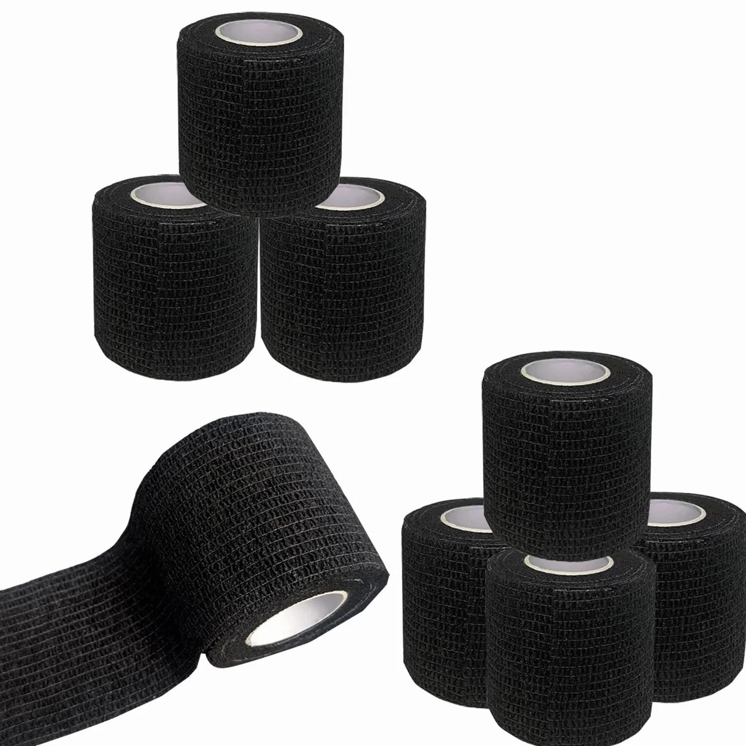 Bandaż samoprzylepny elastyczny 5 cm x 4,5 m 8 rolek do sportu