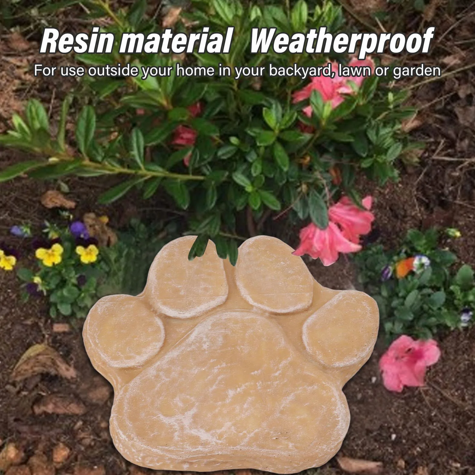 Pawprint Kamień Pamięci DIY Marker Pet Nagrobki Pomnik z Żywicy dla Ogrodu Trawnika Patio