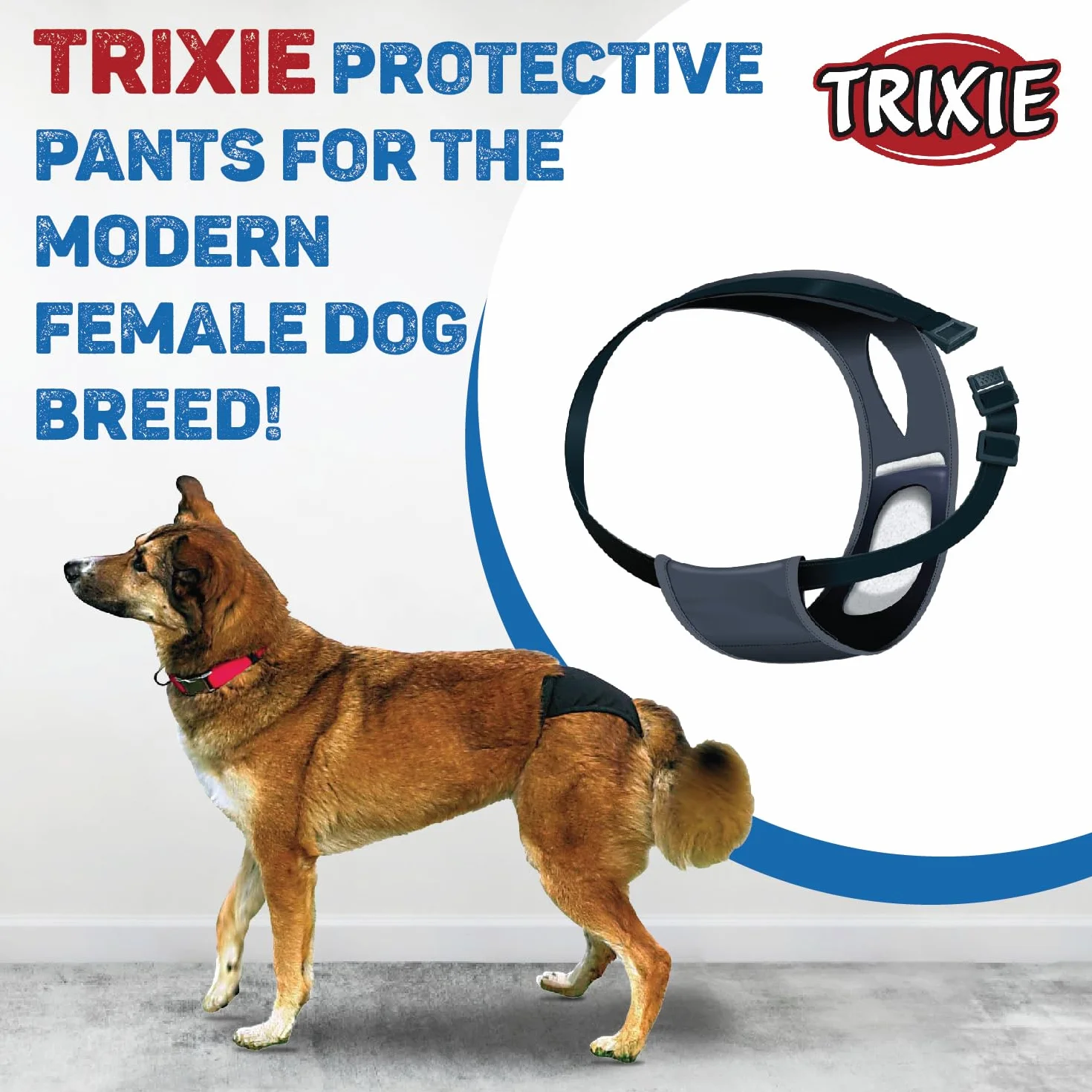 Trixie Spodnie ochronne dla psa średnie czarne