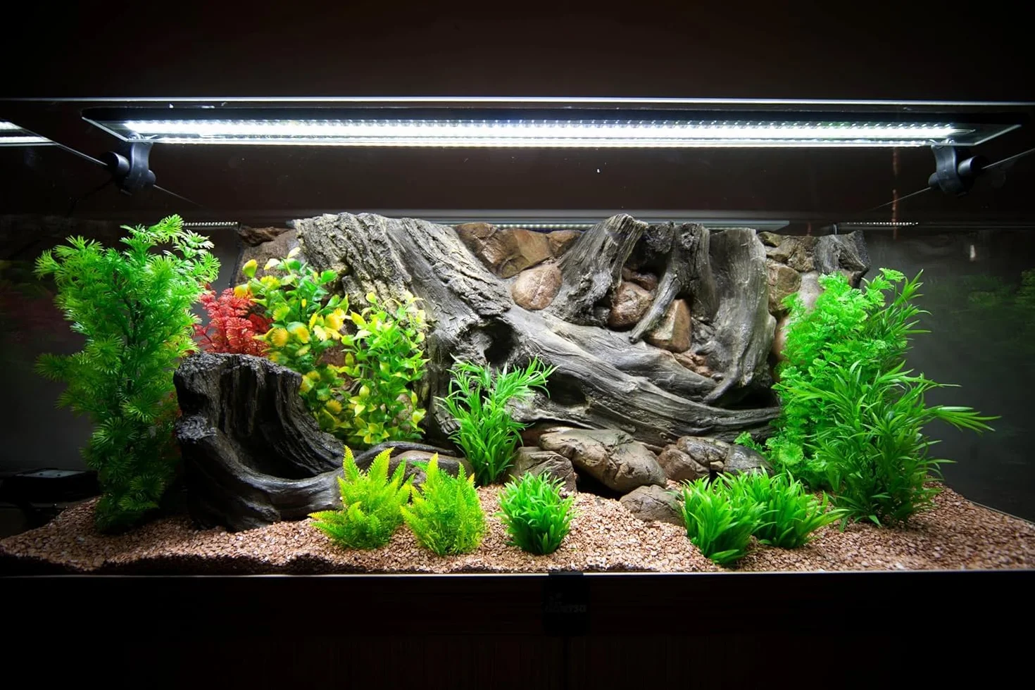 Tło do akwarium 3D Lesbos 117x45 cm brązowy