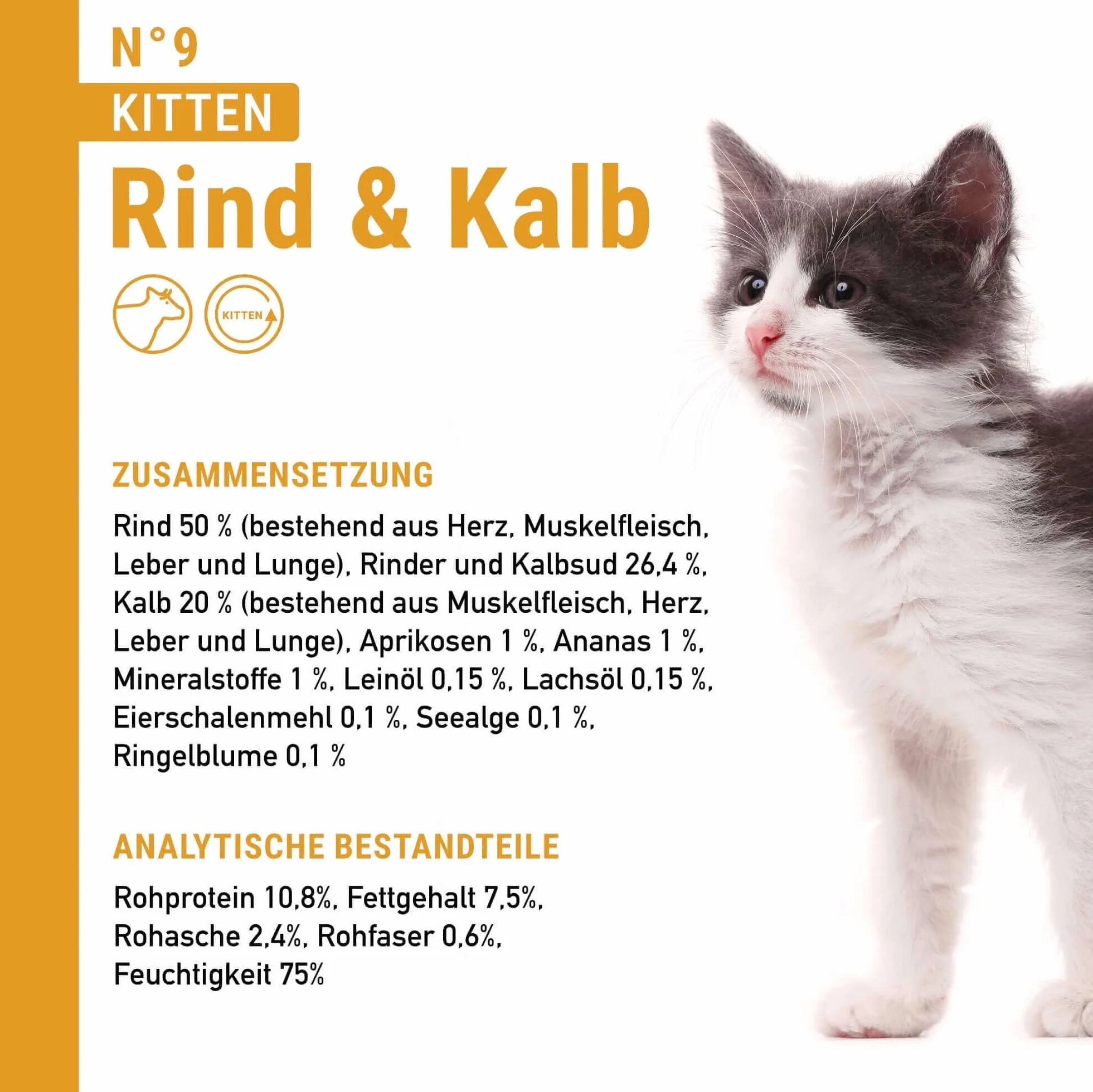 Catz Finefood Kitten Multipack mokra karma dla kotów bez zbóż 12 x 85 g