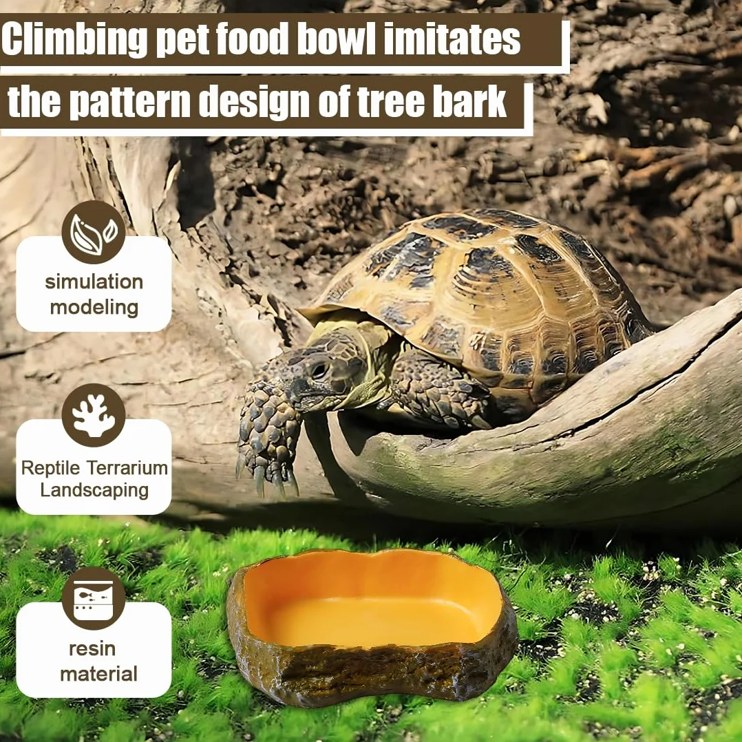 Terrarium dla gadów 2 szt. żółte miski 10 cm do chomików i ptaszników
