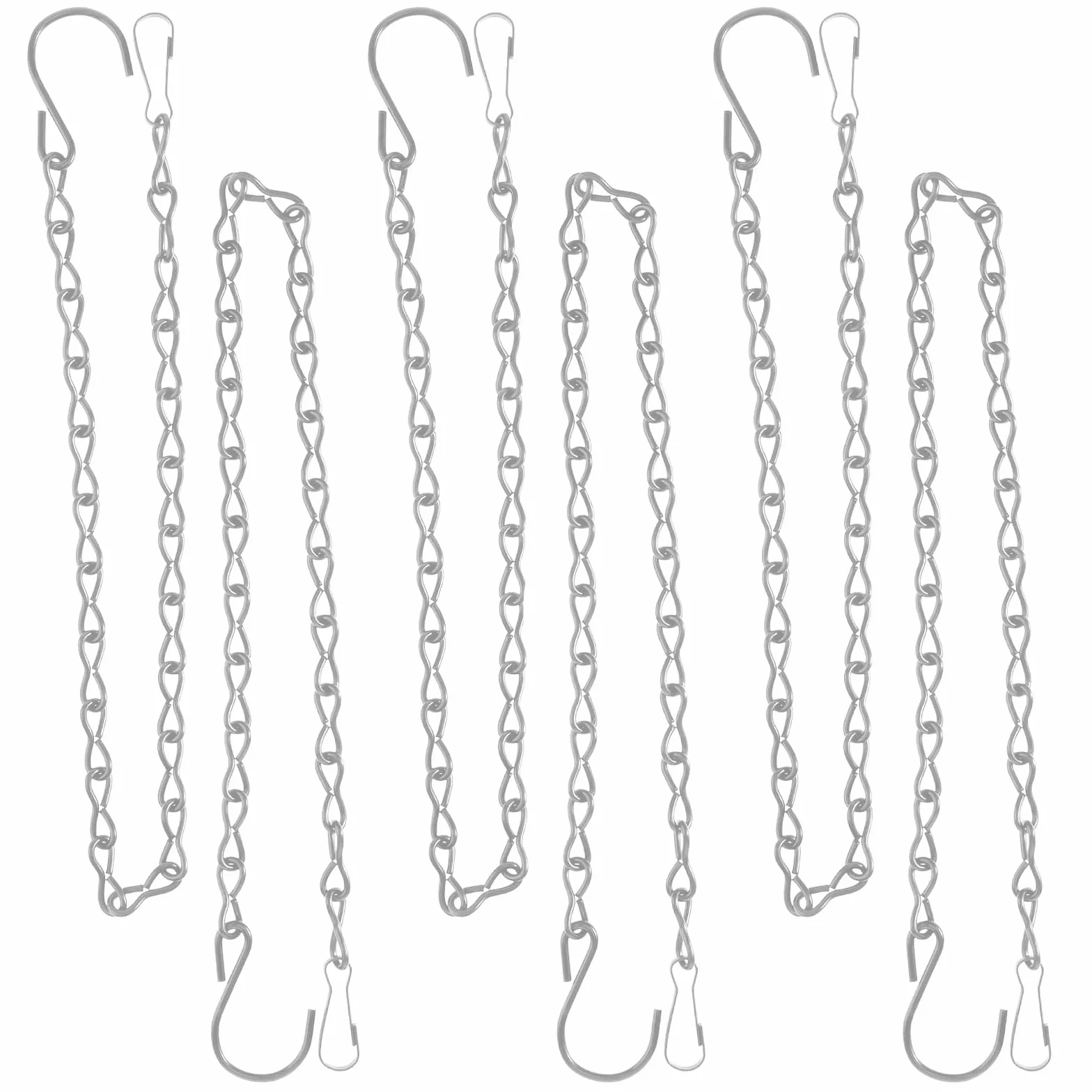 ACONDE 6 sztuk łańcuchów do kwietników, 50 cm metalowy łańcuch do zawieszenia, wiszący łańcuch do roślin, do zawieszenia doniczki, wiszącej rośliny, doniczki, ptaków, latarni, tablicy reklamowej, do