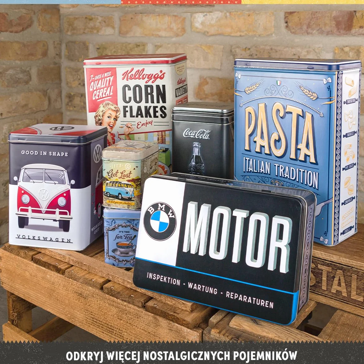 Nostalgic-Art Retro puszka na kawę, 1,3 l, Espresso Yourself – Pomysł na prezent dla miłośników kawy, metalowy pojemnik z pokrywką aromatyczną, Styl vintage