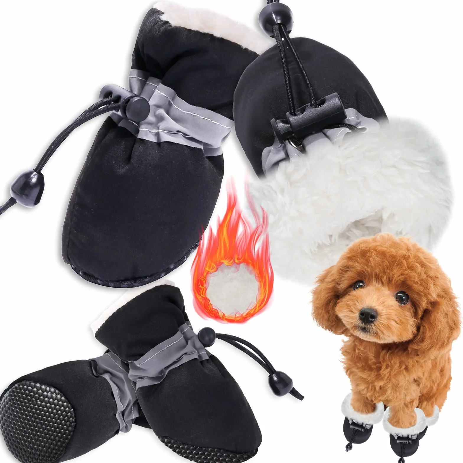 Paw Protector wodoodporne buty dla psa antypoślizgowe odblaskowe 4 szt.