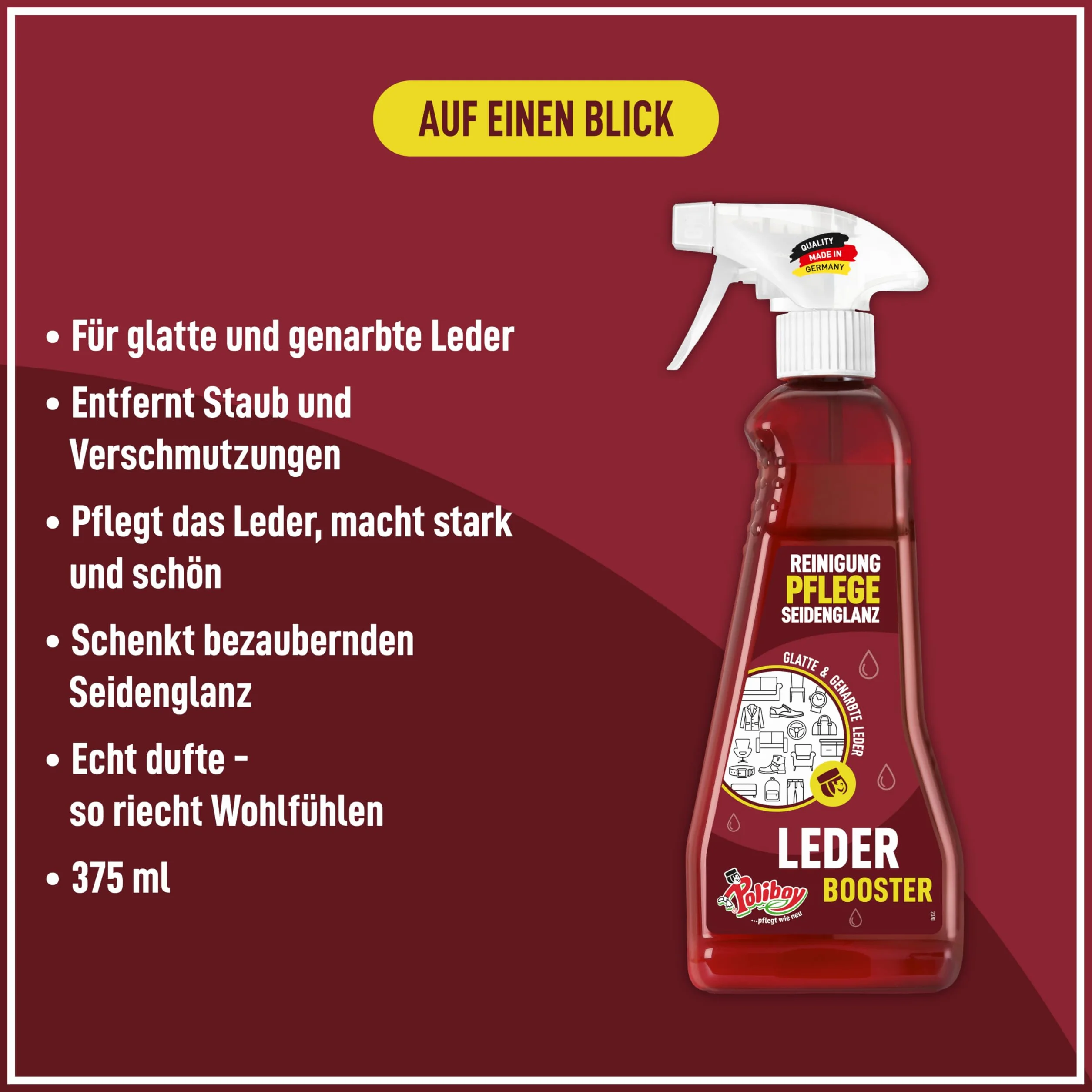 POLIBOY Leather Booster środek do pielęgnacji skóry czyszczący 2 x 375 ml