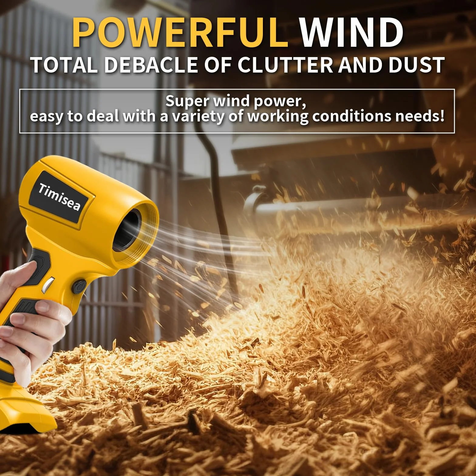 Dmuchawa do liści Turbo Jet do DEWALT 18 V/20 V, bezszczotkowy silnik, zmienna prędkość, puster do liści dla zwierząt domowych, komputerowych, grilla, śniegu i suszarki samochodowej (bez