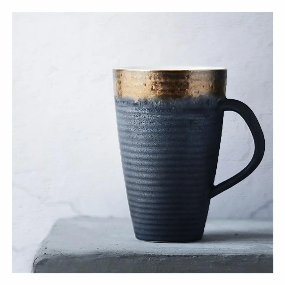 Ceramiczny kubek do kawy Kubek w stylu vintage, filiżanka do popołudniowej herbaty, kubek śniadaniowy, ceramiczny, duża pojemność, kawy Filiżanki kawy