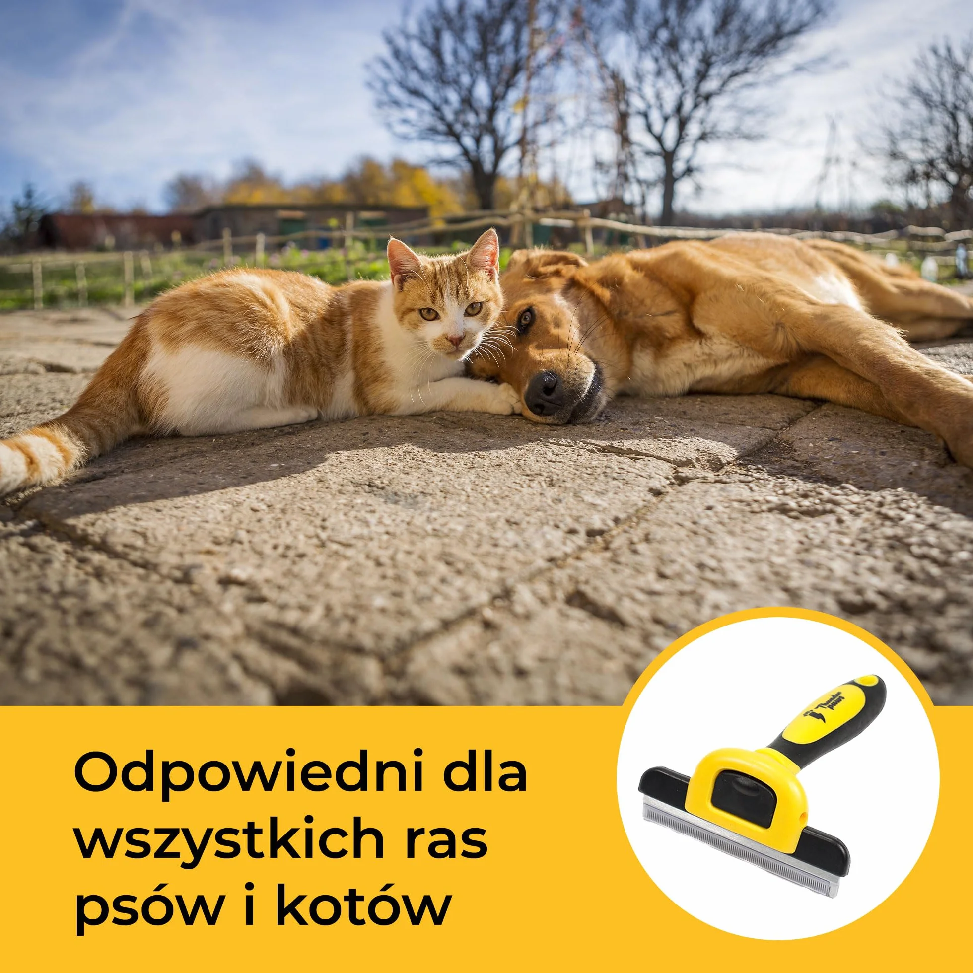 Thunderpaws D-Shedz szczotka do usuwania sierści dla psów i kotów