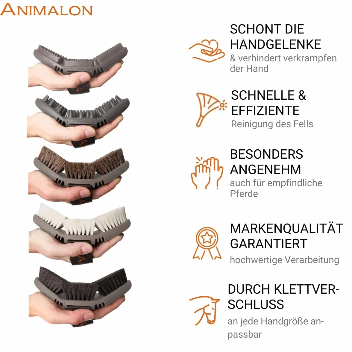Animalon CareFlex Zestaw Deluxe szczotki do kopyt grzywy ogona