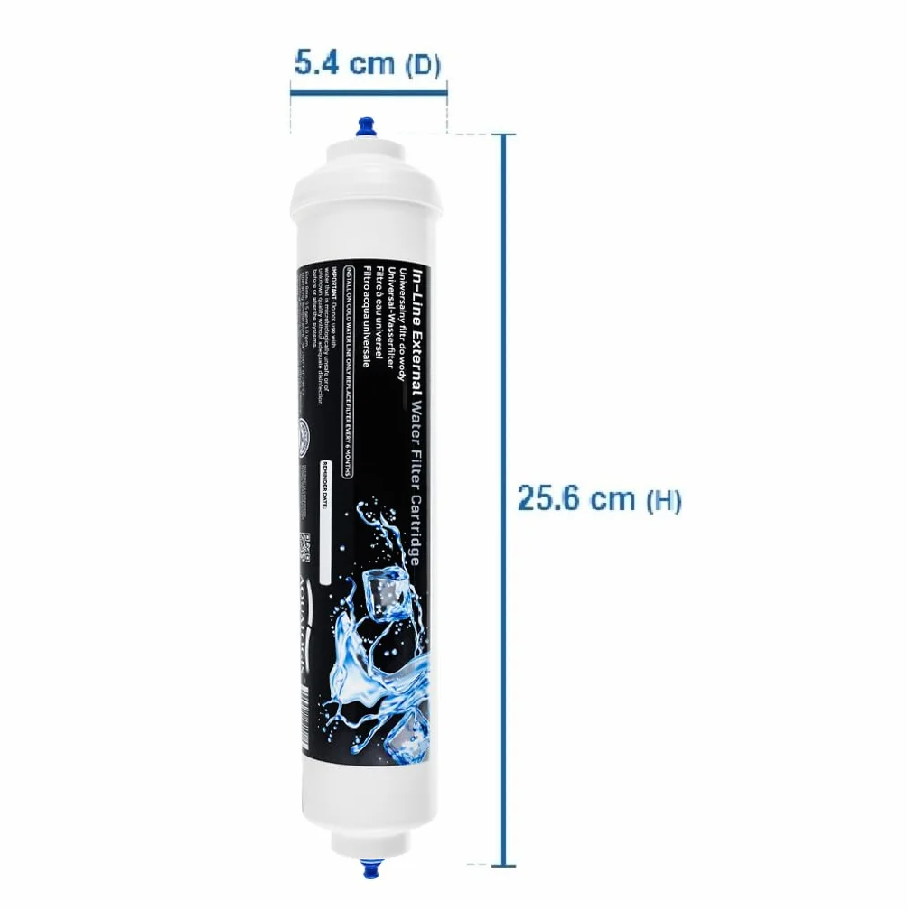Aqualogis AL-T33 Uniwersalny Zewnętrzny Filtr Wody do Lodówek typu Side-by-Side | Kompatybilny z Samsung DA29-10105J, LG BL9808 | Zamiennik Wysokiej Jakości I1 sztuka