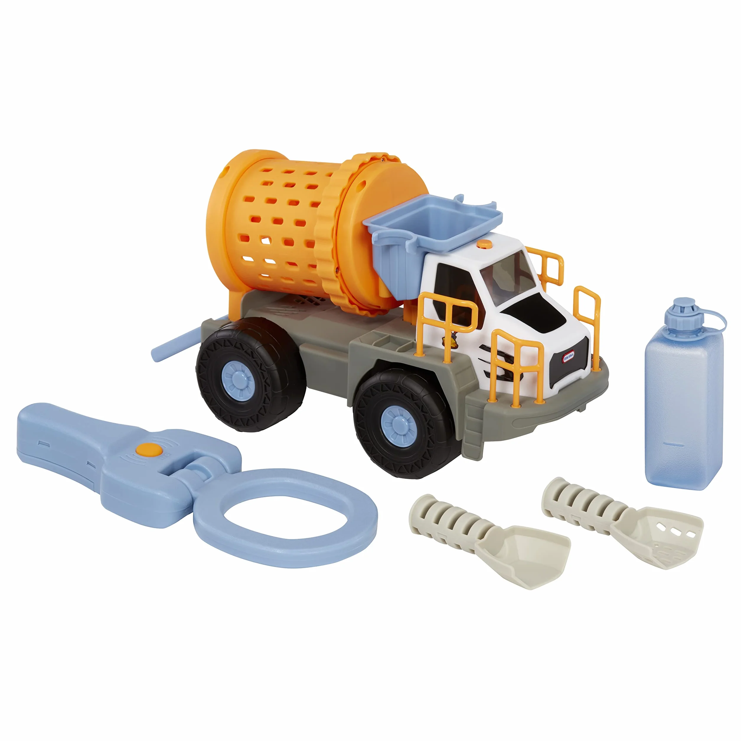 Little Tikes Big Adventures Metal Detector Mining Truck STEM Toy - Pojazd z Działającym Wykrywaczem Metali, Bębnem do Skał, Łopatami i Zbiornikiem na Wodę - Dla Dziewczynek i Chłopców w Wieku 3+