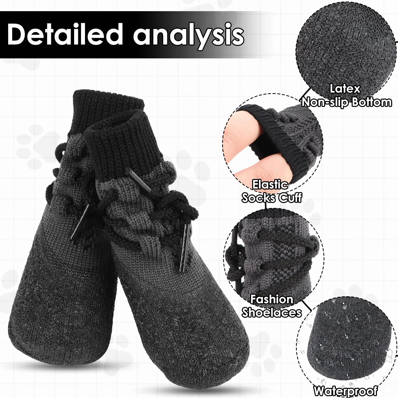 Wodoodporne buty dla psów antypoślizgowe ochrona łap XS