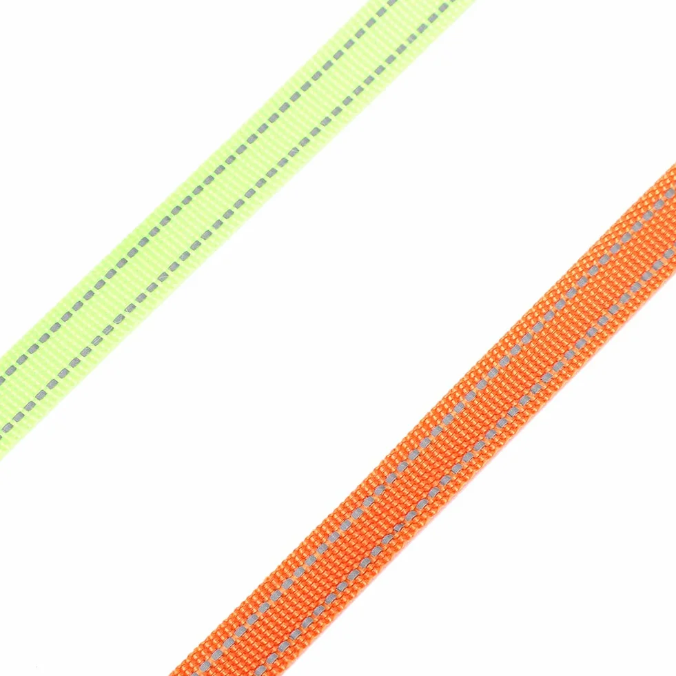 Podwójna Smycz dla Psa LED 360° Odblaskowa Nylonowa Taśma Szkarłat