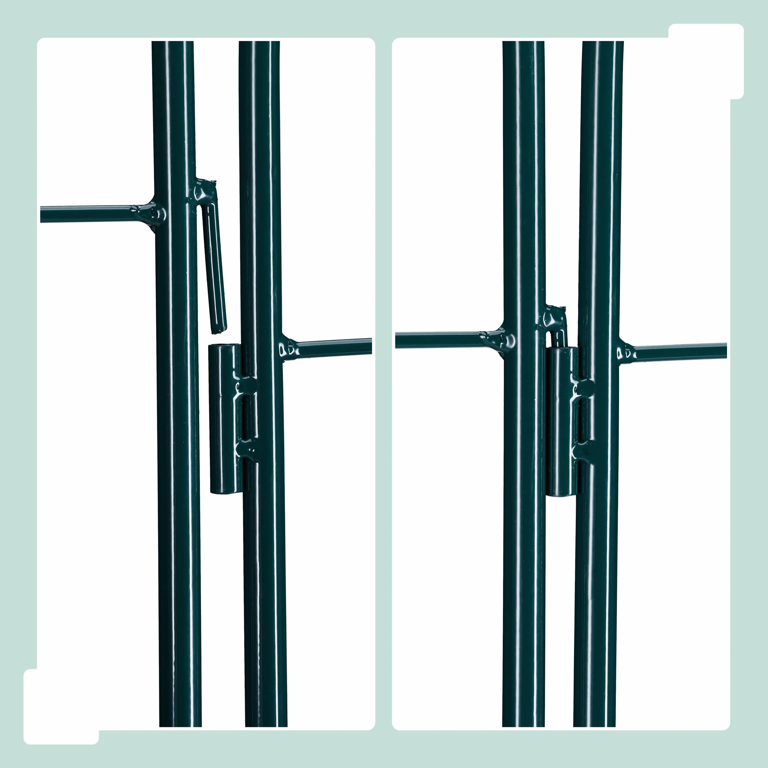 Relaxdays Kratka dla roślin pnących, zestaw 2 szt., metalowa, 180 x 50 cm, kratka do roślin pnących, w stylu vintage, ozdobna końcówka, do łączenia na ziemię, ciemnozielona