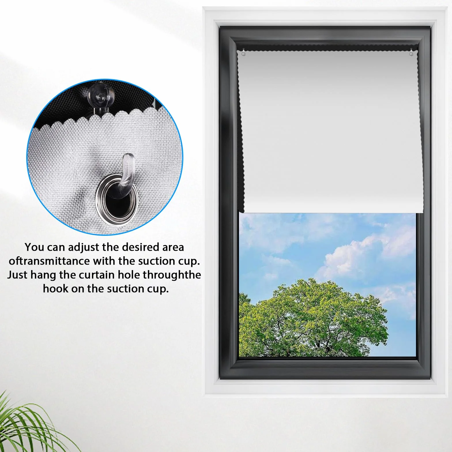 Roleta zaciemniająca na okno dachowe, zaciemniająca, bez wiercenia, do biura/gabinetu, (VELUX kompatybilna, MK06 – 60 x 98 cm)
