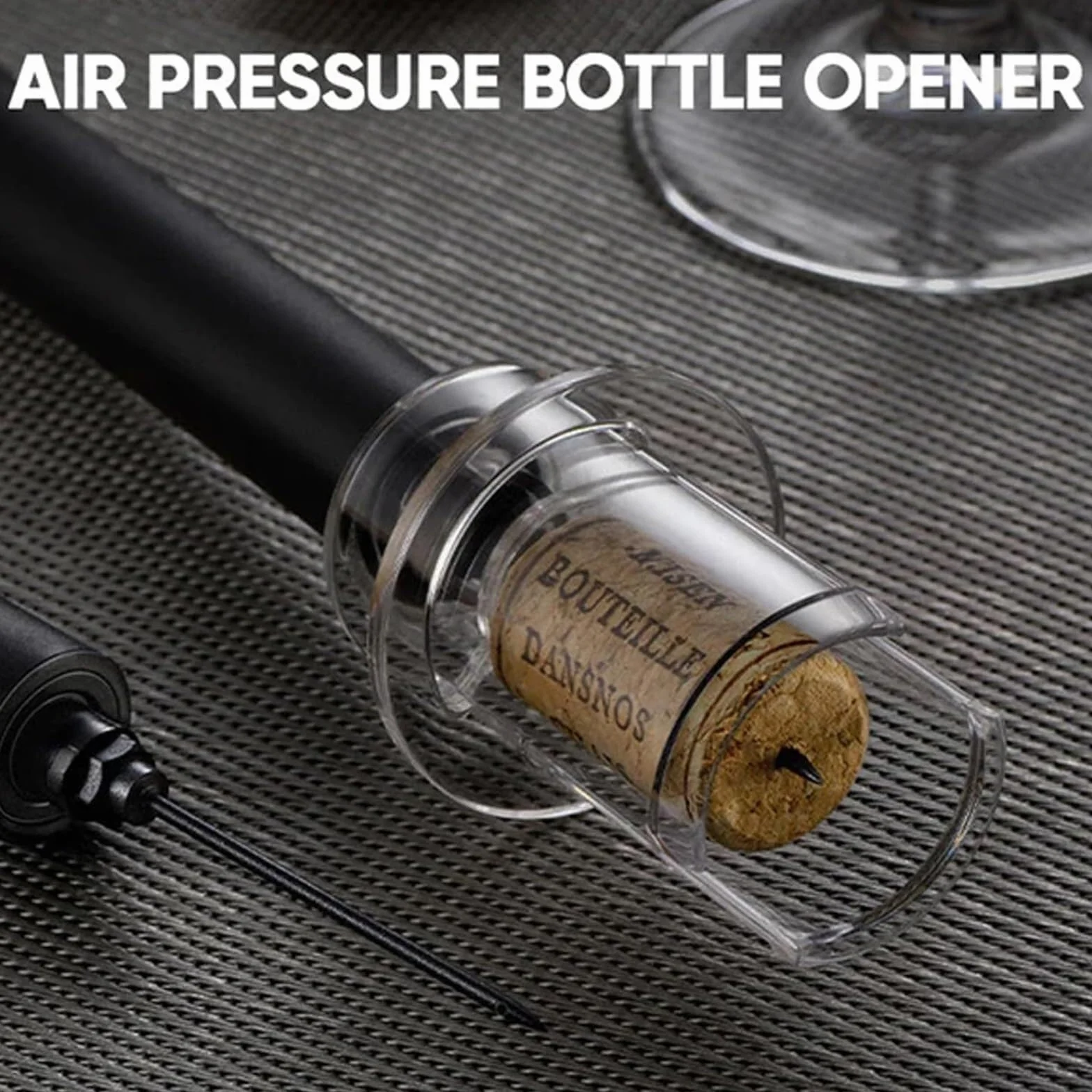 Algal Bloom Wine Opener, 2024 Wino on the Go Wine Opening Set, Portable Bottle Opener Pump Needle, Wino on the Go Wine Opening Set, Wine Opening Set (Color : Aluminum head)