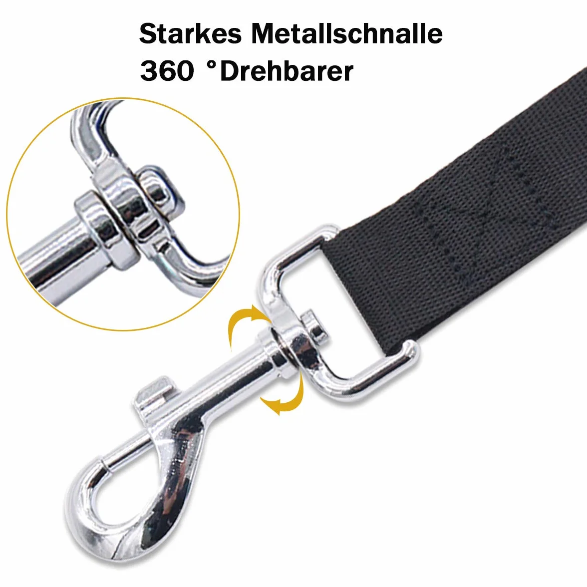 Smycz treningowa dla psa 15 m nylon metalowa klamra wyściełany uchwyt czarna