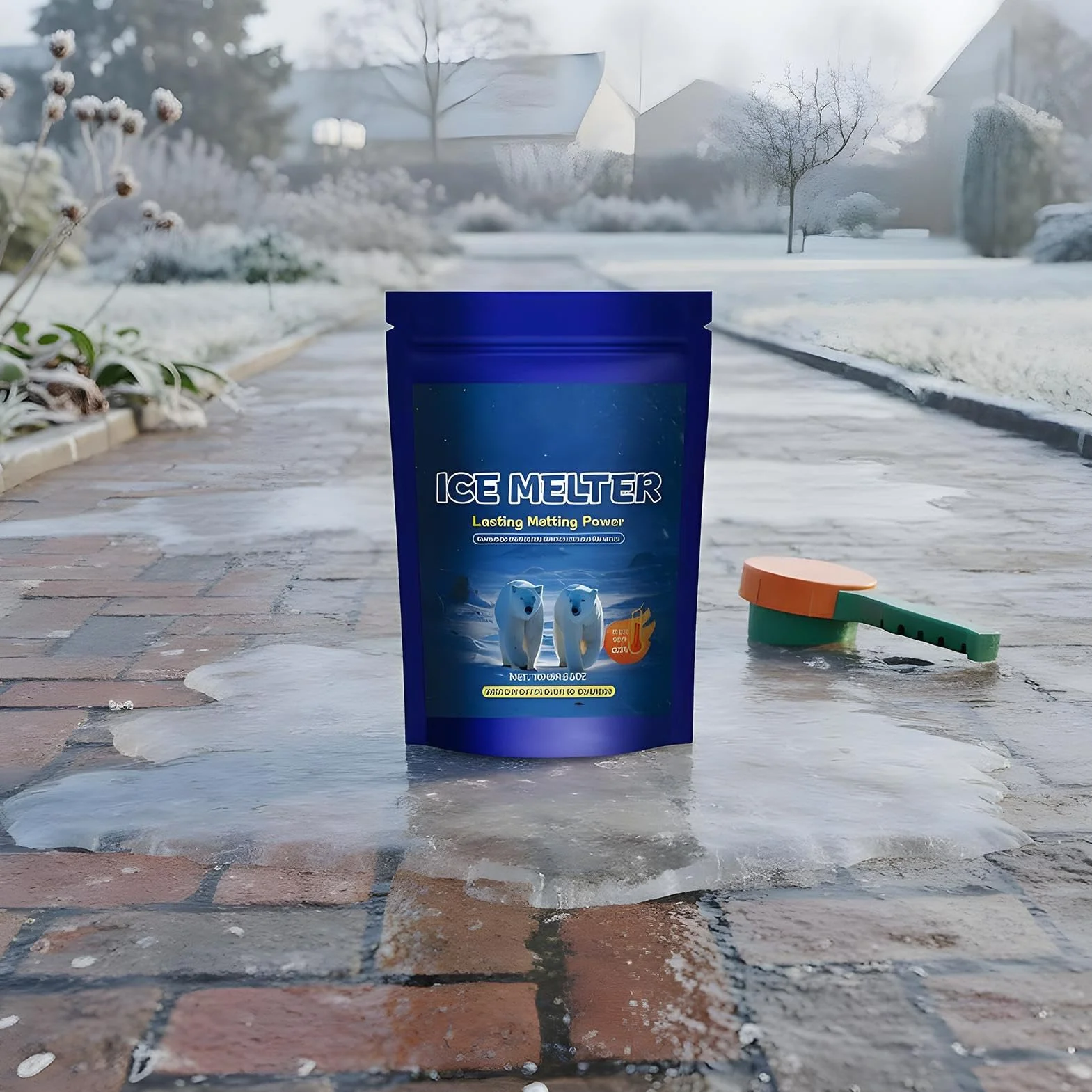 Torba Winter Shield's Rock Salt do utrzymywania i ?cie?ek czystego lodowego ?niegu, topienia ?niegu, ?cie?ek i topników, sól chodnikowa, bezpieczny dla zwierz?t