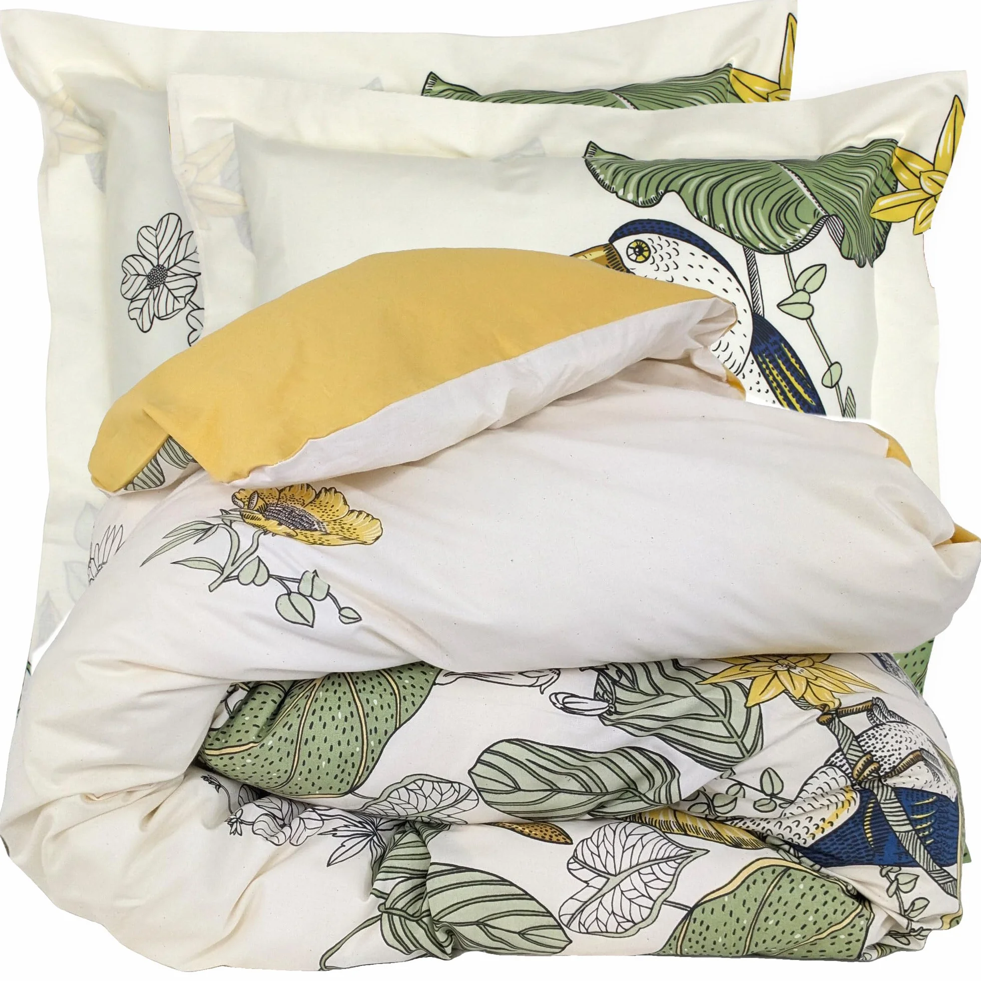 Komplet pościeli 260x240 cm 100% Cotton Toco Green 3 sztuki