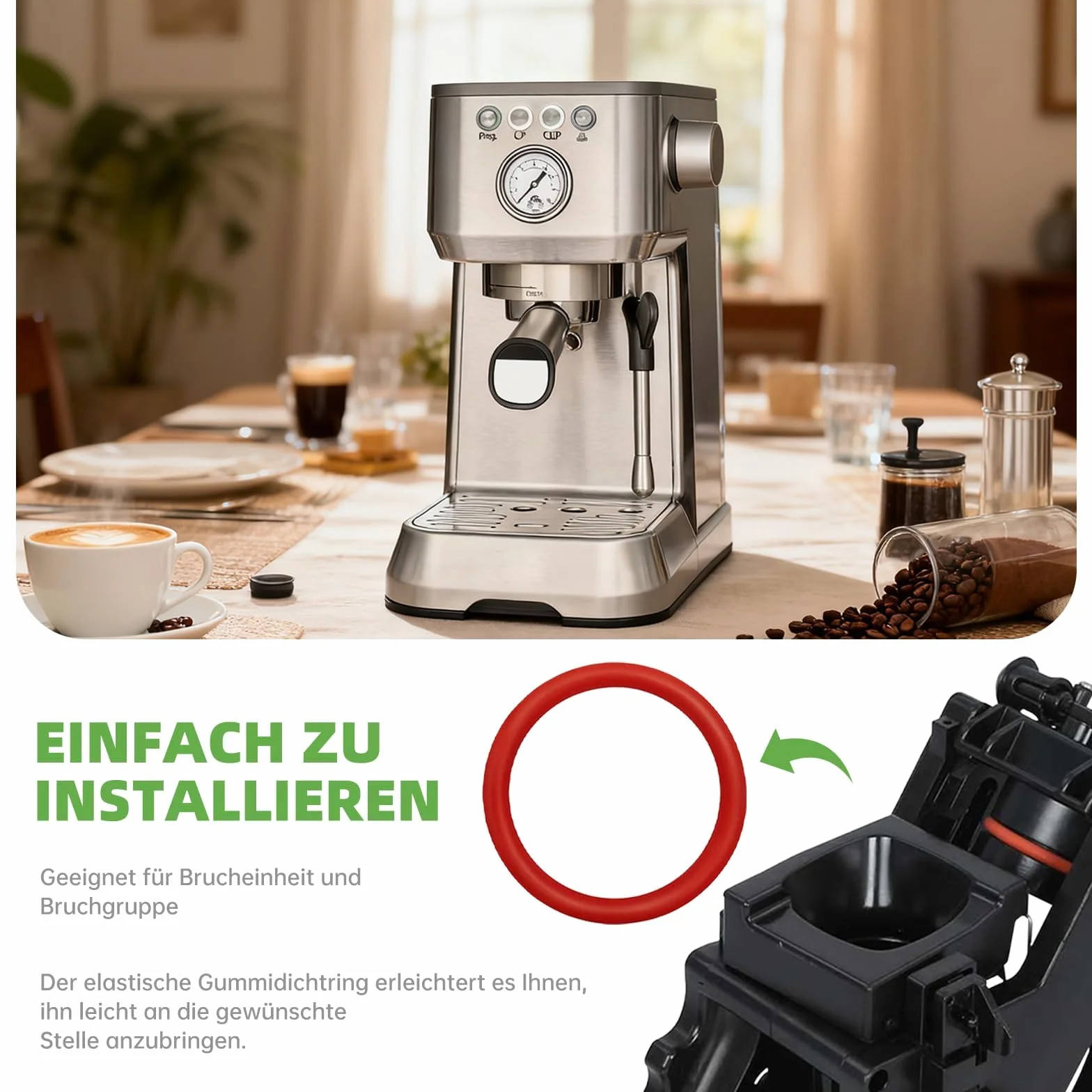 Zestaw 30 silikonowych uszczelek O-Ring do ekspresu ciśnieniowego, kompatybilny z DeLonghi ESAM/ECAM/ETAM – części zamienne do spieniacza mleka