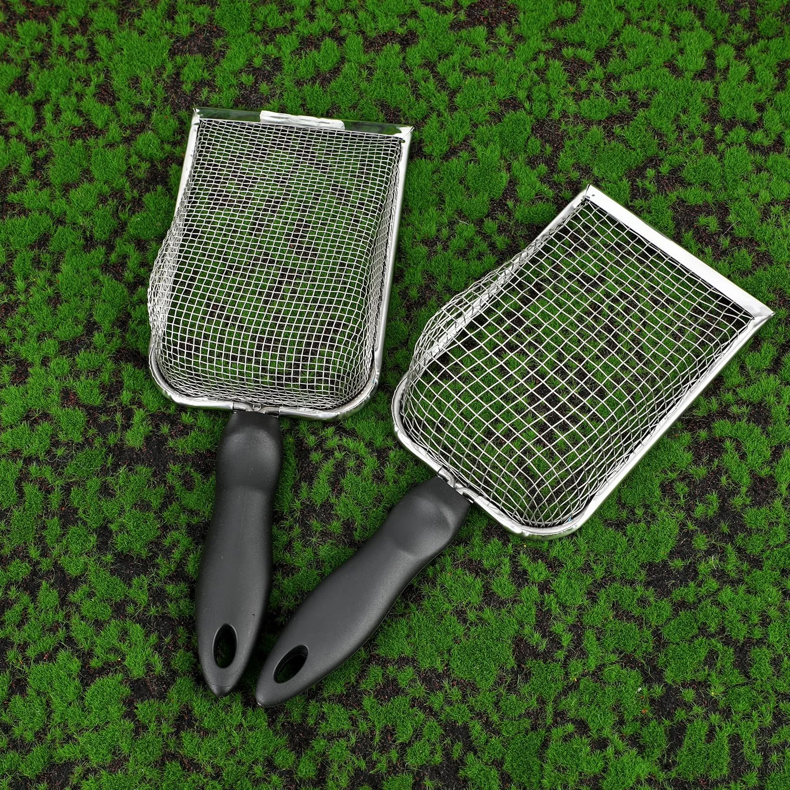 Gosknor 2 Szt. Sito do Gleby Ogrodowej, 5 i 2,8 mm Sito do Piasku i Kompostu z Ergonomicznym Uchwytem Łopatka Piasku i gleby Ogrodowej Skał Ziemi Kompostu