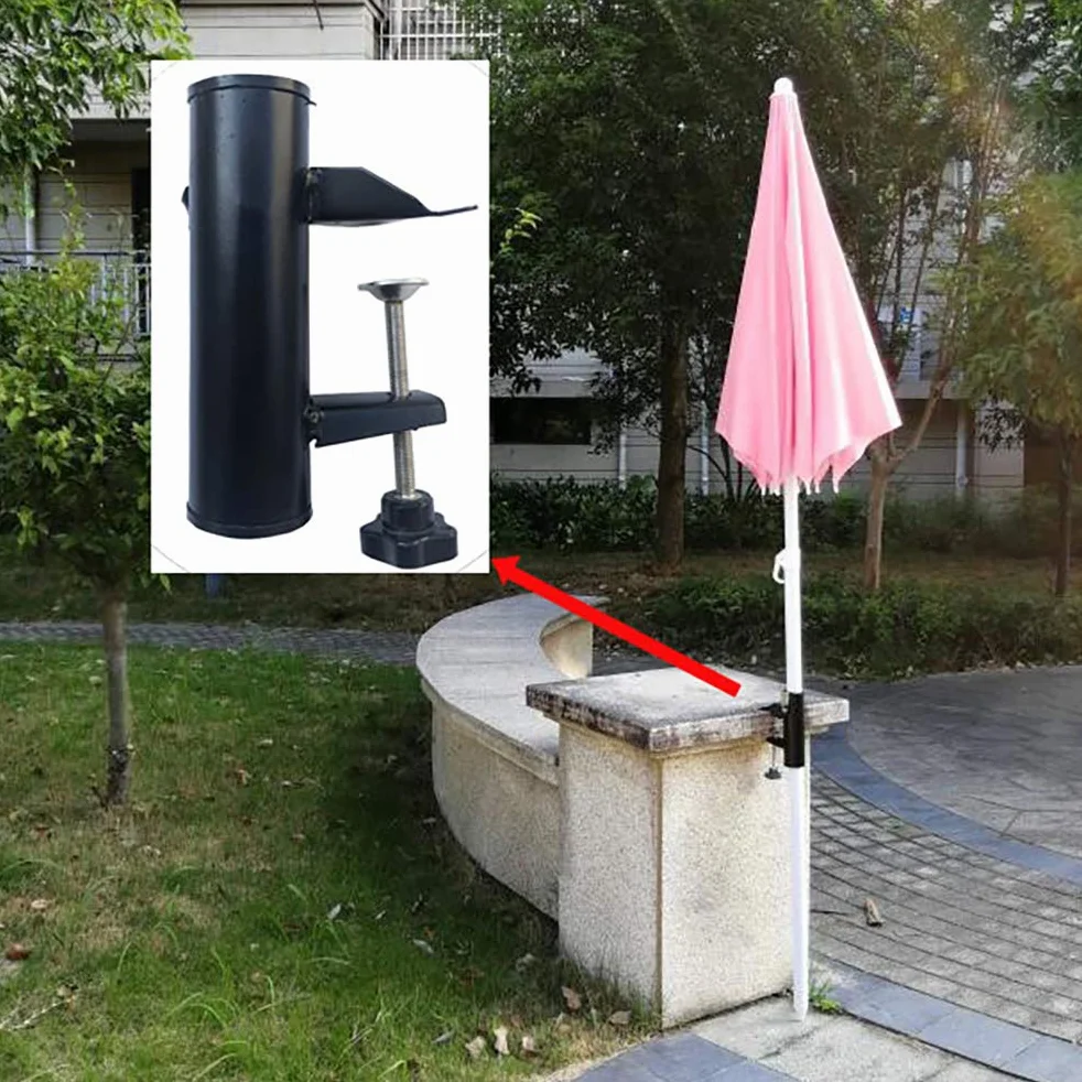 Uchwyt na parasol, kompaktowy uchwyt na parasol balkonowy zapewnia idealny cień dla 19-38 mm