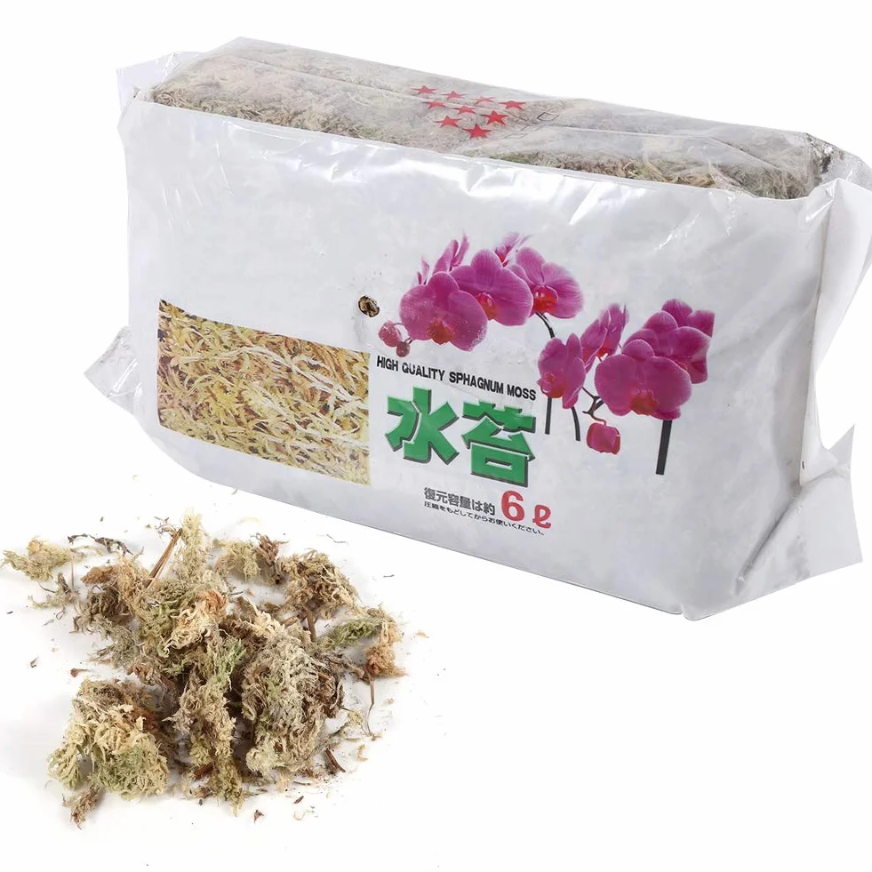 Eujgoov 6L Garden Sphagnum Moss Nawilżający Orchideen Moos Sphaigne Nutrition Organiczny Nawóz do Orchidei Phalaenopsis, EUJGOOVW4I6XVG50B