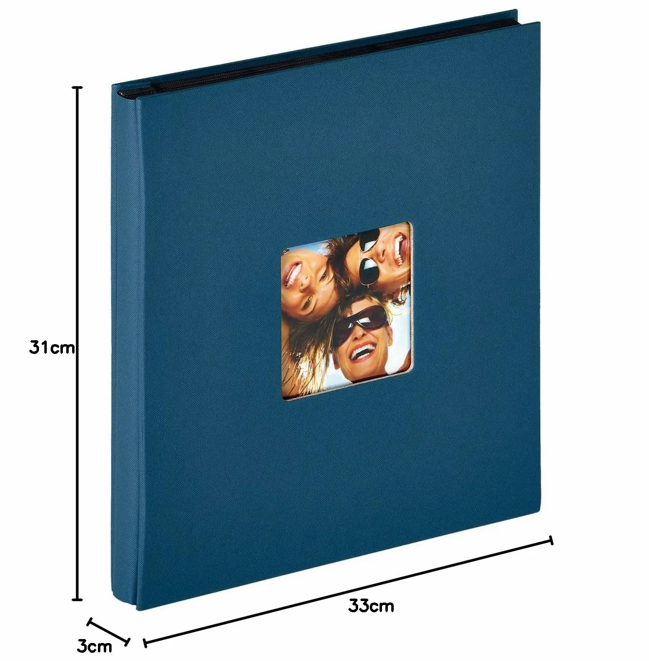 Walther Design Album Fotograficzny Niebieski 400 Zdjęć 10x15 cm Wsuwany Album z wycięciem na okładkę, Fun EA-110-L