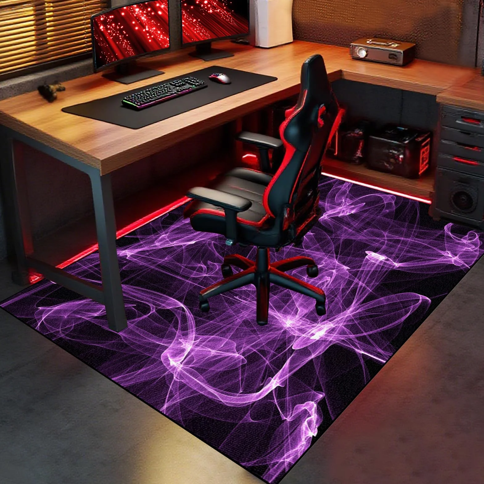 Gaming Dywan Krzesło 170 x 230 cm Mata na krzesło komputerowe, mata na krzesło biurowe, dywan do gier, podłoga, mata na krzesło inwalidzkie, mata wielofunkcyjna mata ochronna
