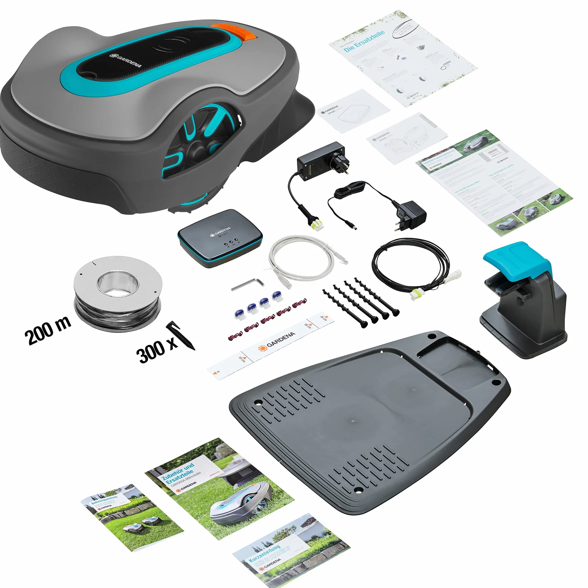 Gardena robot koszący smart SILENO life 750 m² zestaw: Nowa technologia LONA AI, sterowanie aplikacją, SensorControl, dla wzniesień do 35 procent, w tym inteligentna bramka, wersja PL (19701-72)