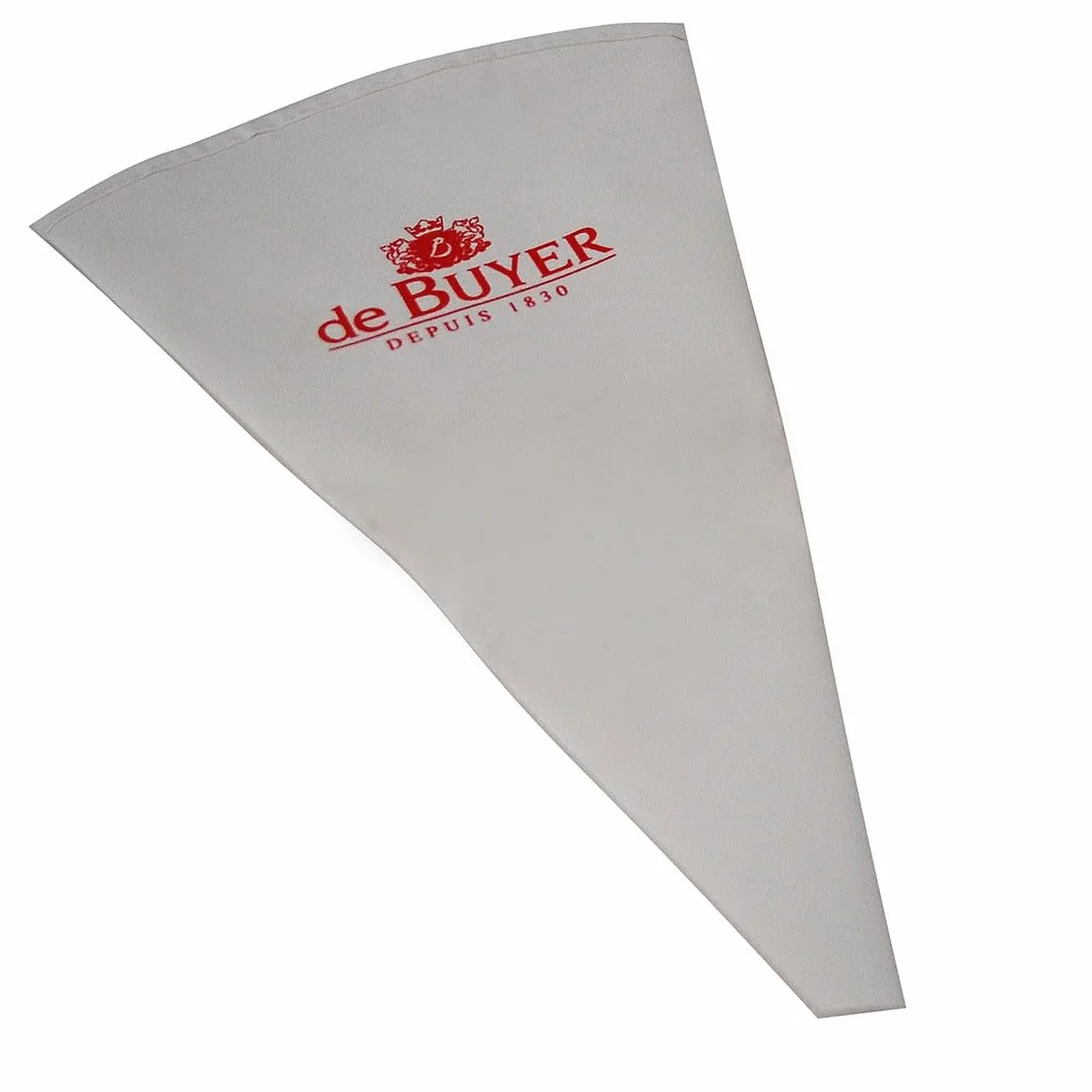 De Buyer Bawełniany woreczek na ciasto, L 30 cm, 4856,30, stal nierdzewna, biały, 18,5 cm