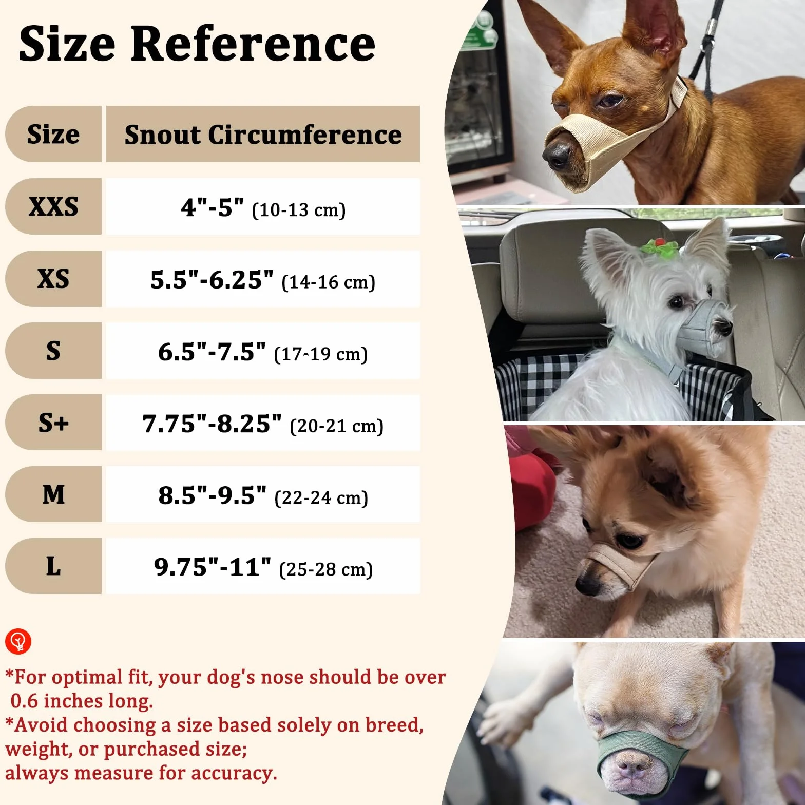 Kaganiec z krótkim pyskiem Mayerzon dla Chihuahua, Shih Tzu, boksera - miękka tkanina do pielęgnacji