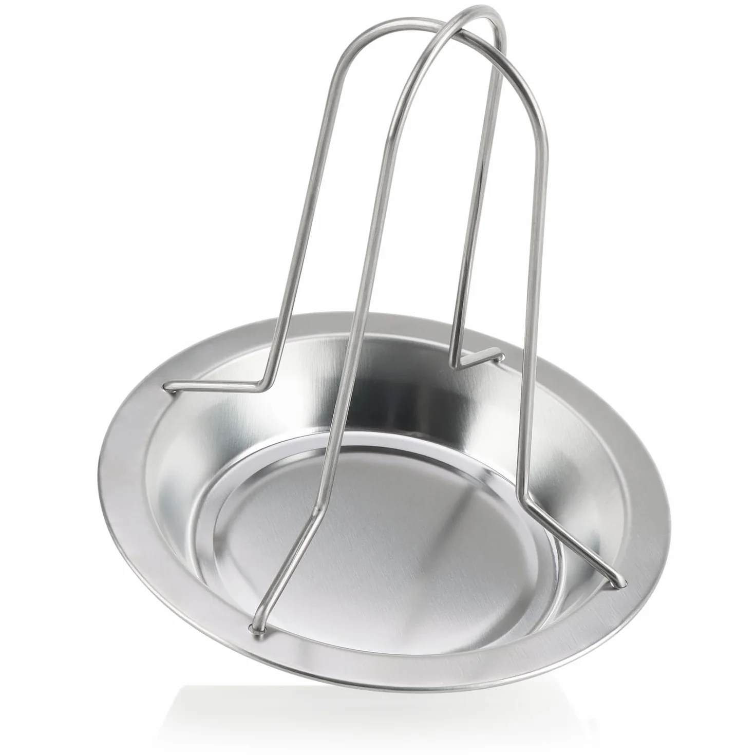 COM-FOUR® 2x grill do kurczaka - Urzadzenie do pieczenia kurczaka BBQ do grillowanych kurczaków - Uchwyt na drób do gotowania brojlerów - taca ociekowa do piekarnika (02 sztuki - grill z kurczakiem)