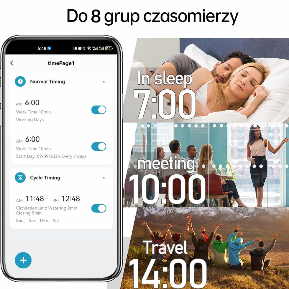 GIEX Inteligentny programator nawadniania WiFi z 2 wyjściami, sterownik do węży ogrodowych, kompatybilny z aplikacjami Tuya i Smart Life