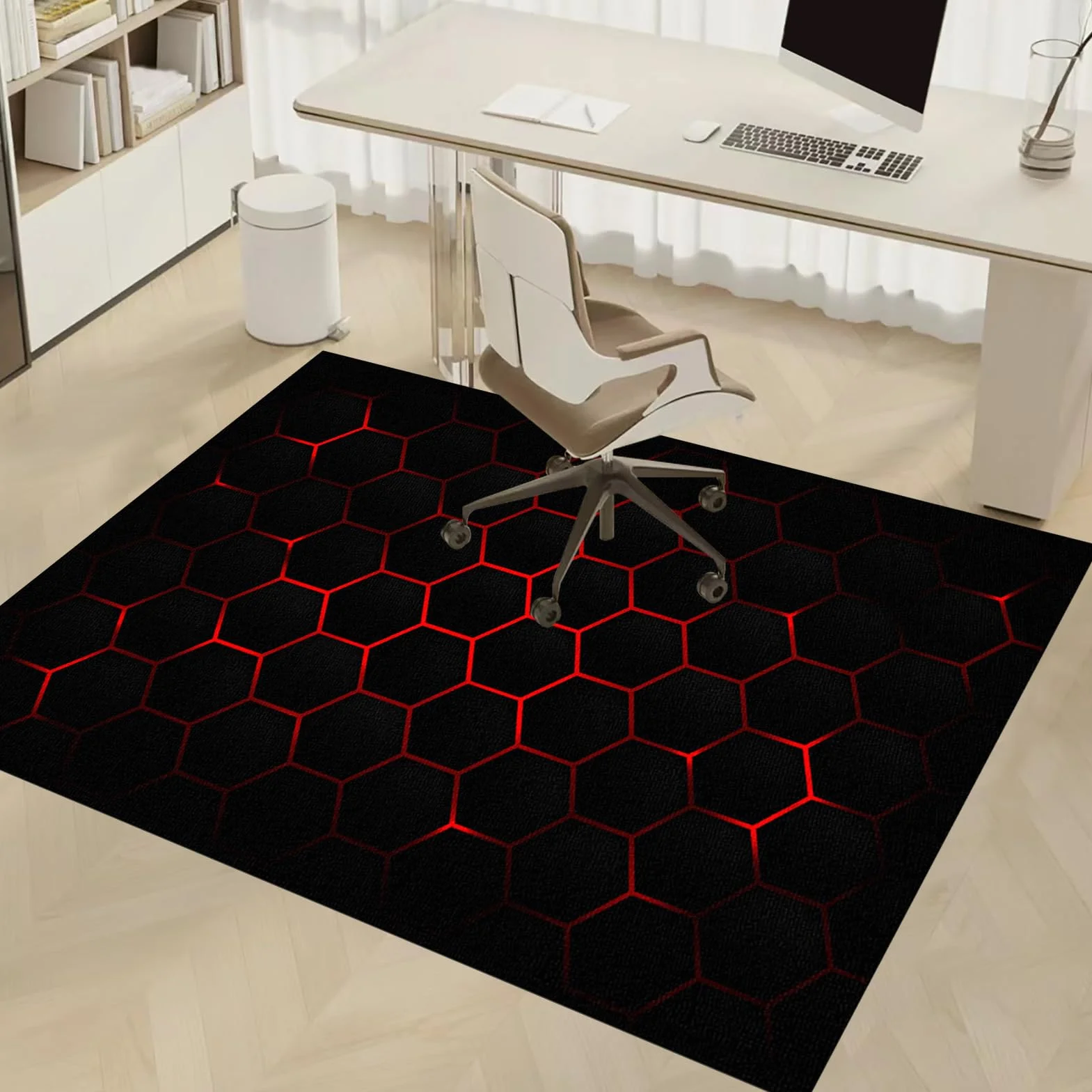Dywan Krzesło Gamingowe, Ochraniacz Podłogi Wózki Inwalidzkie Biuro, Mata Ochronna Na Podłogi, Antypoślizgowa Mata Do Komputera Do Gier Podłogowych 80 x 140 cm