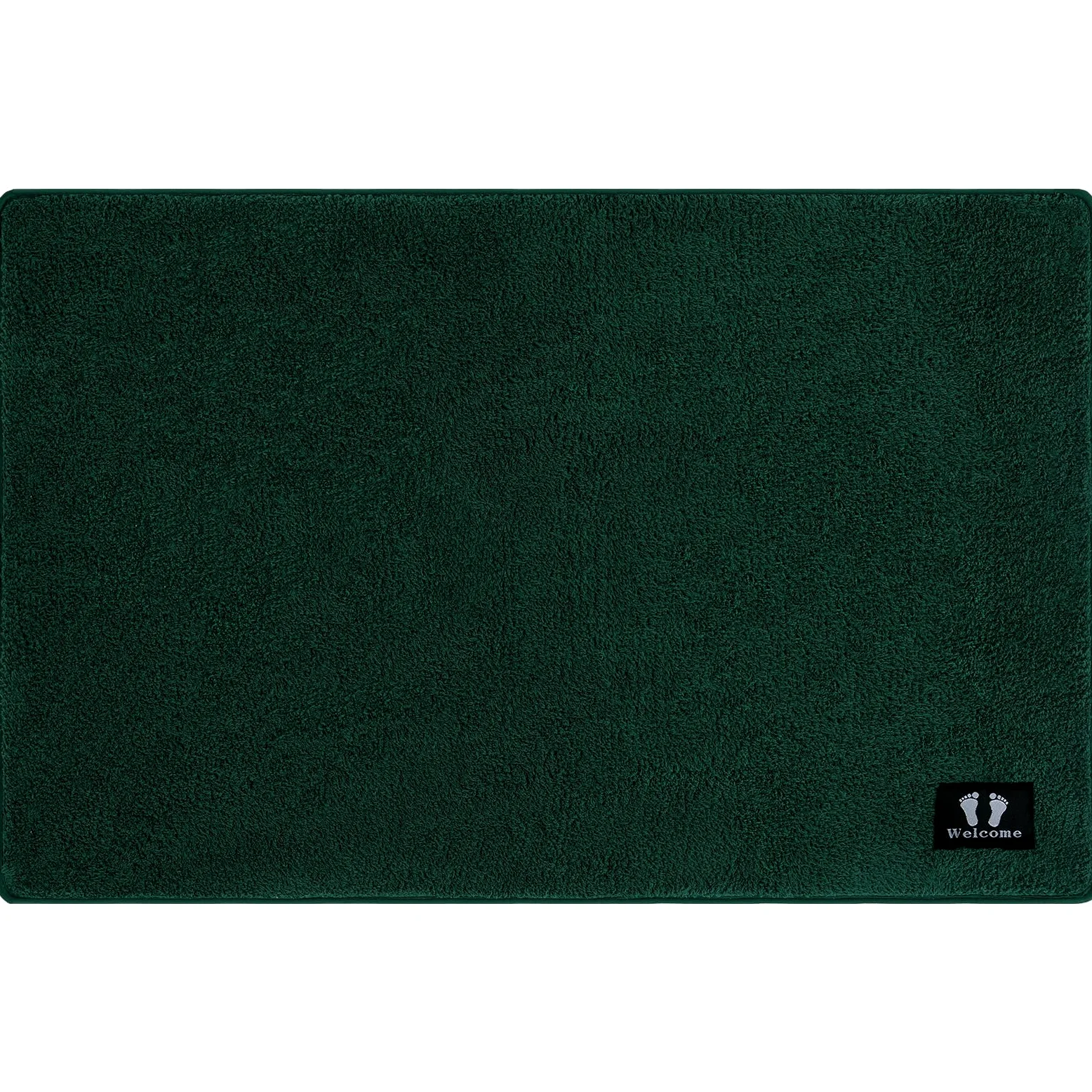 Antypoślizgowa mata łazienkowa, luksusowy design, miękki, oddychający i chłonny, odporny na pleśń, można prać w pralce, ciemnozielony, 40 x 60 cm