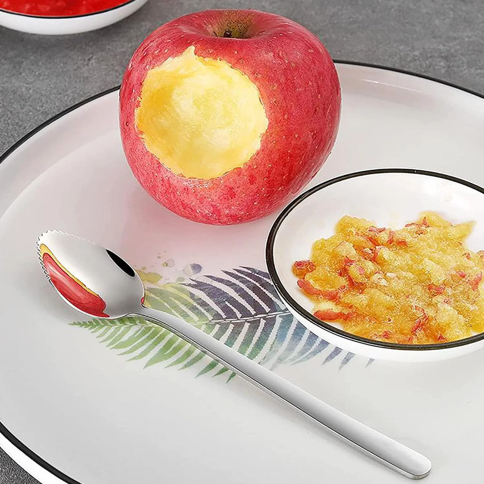 4PCS Kiwi Spoon,Łyżka Grejpfrutowa,Łyżeczka Z Ząbkami,Łyżeczka Ze Stali Nierdzewnej,Pożywienia Niemowląt Łyżka,Do Deserów,Owoców Ze Szlifem Falistym,Jabłek,Kiuiom