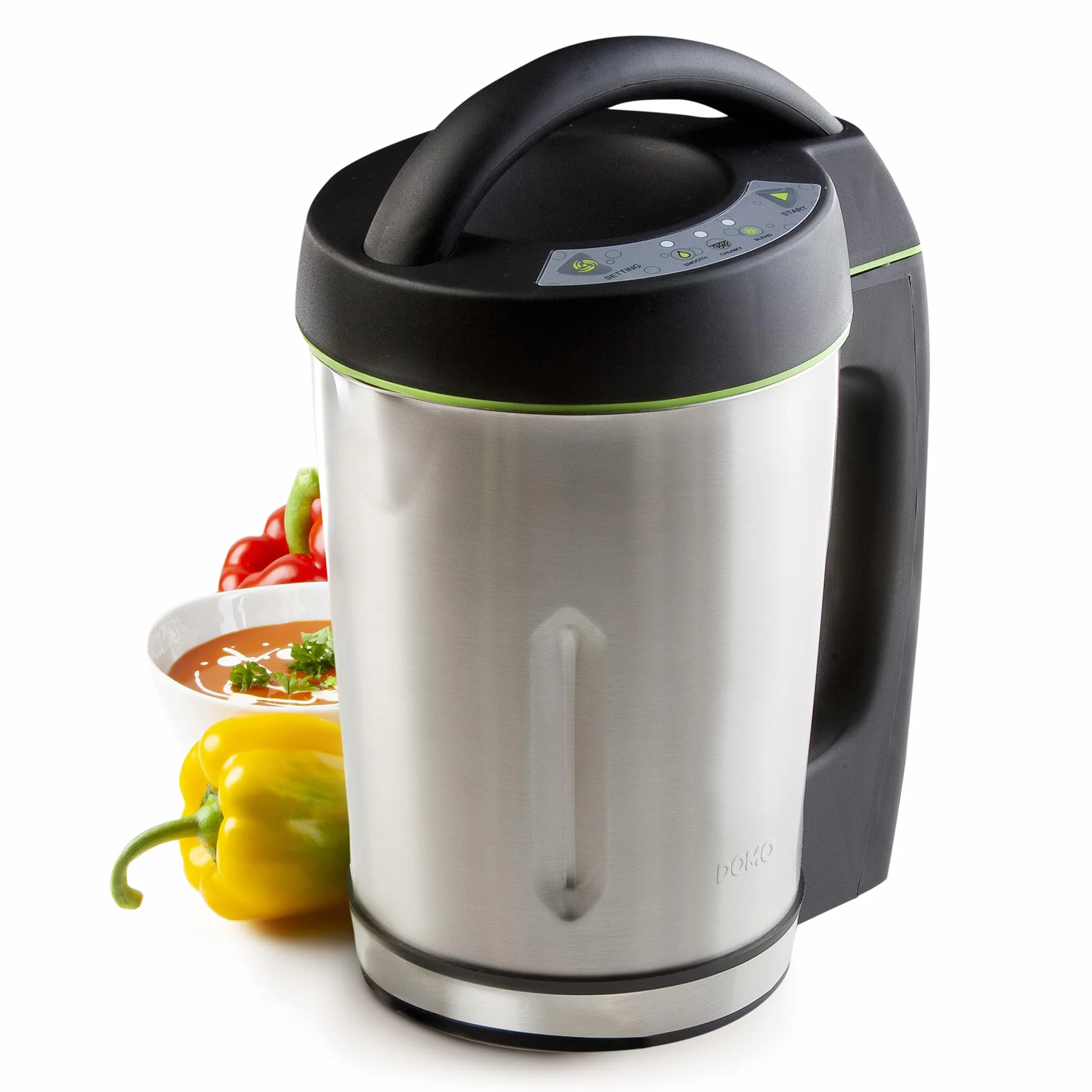 Domo DO498BL garnek do gotowania zupy, nierdzewny metal, 1,6 l, czarny