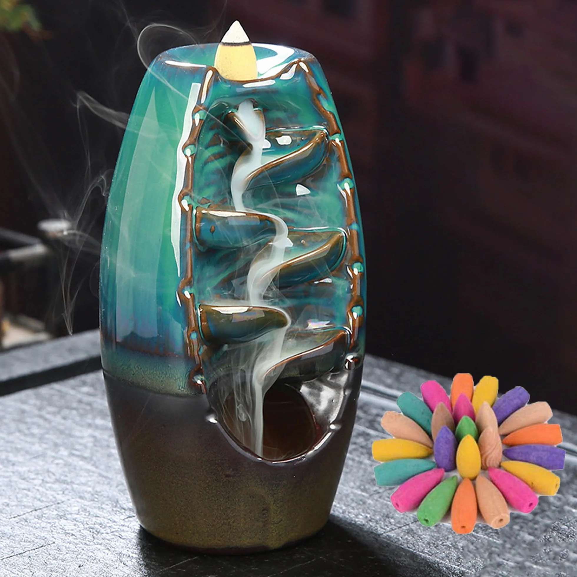 Ceramiczny Kadzidło, Kominek, Stojak, Ozdoba Do Aromaterapii - Aromatyczny Zapach Pieca Do Domu, Biura