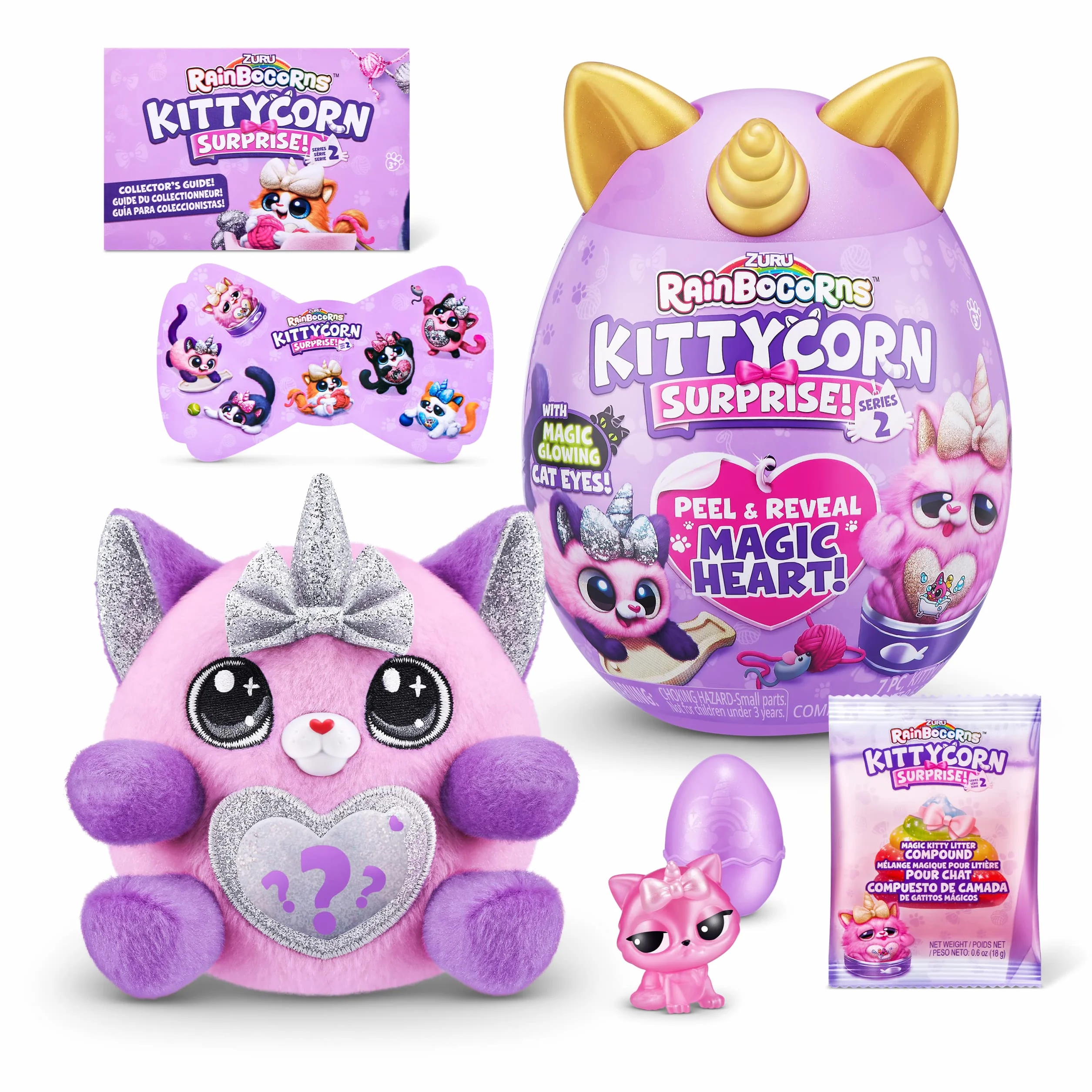 Rainbocorns Kittycorn Surprise Series 2 pluszowy kot bengalski Sola kolekcjonerski 10 niespodzianek od 3 lat