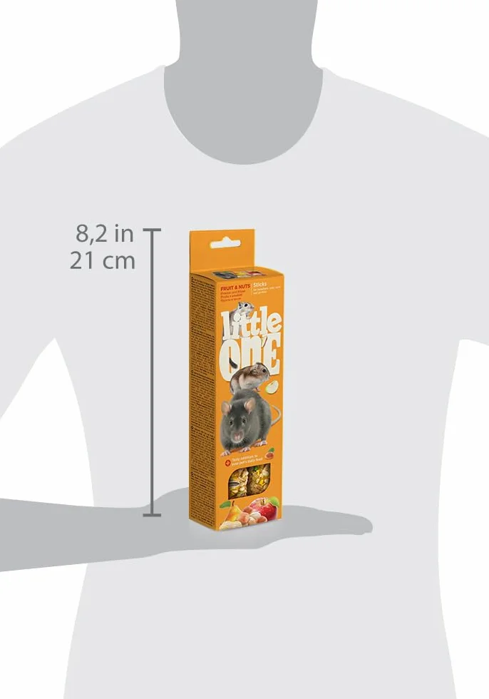 Little One Sticks dla chomików, szczurów, myszy i kiełków z owocami i orzechami włoskimi 2х60g