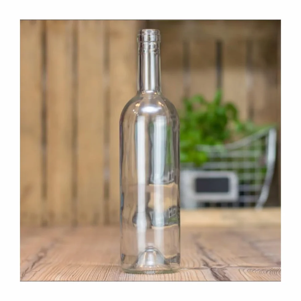 DIAH - butelki do wina ze szkła bordowy 0,75 l (750 ml) do produkcji wina domowego (8 x przezroczyste butelki wina)