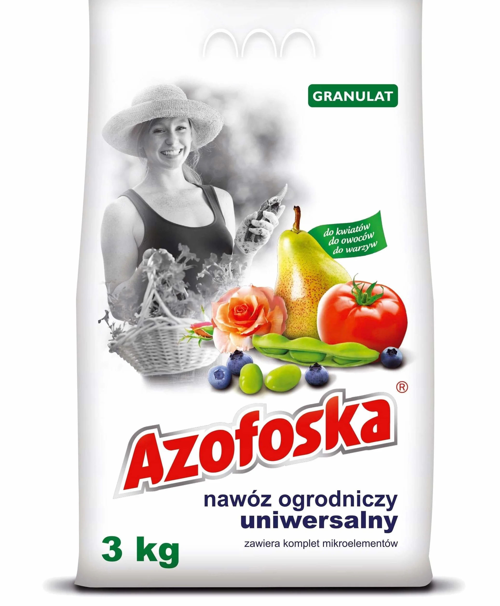 nawóz Azofoska granulowana worek 3kg wiosenny polski azotowy ogrodniczy