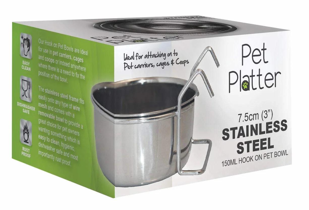 Pet Platter Hook On miska dla zwierząt domowych, 900 ml